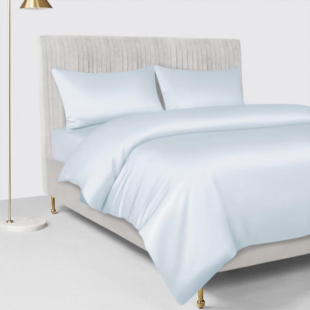 Alice Blue 22 Momme Mulberry Silk Duvet Cover UK for Sale Alice Blue 22 Momme Mulberry Silk Duvet Cover UK for Sale
