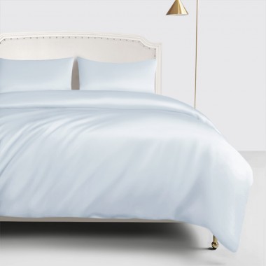 Alice Blue 22 Momme Mulberry Silk Duvet Cover UK for Sale