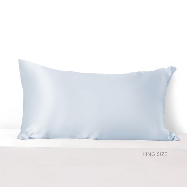 Alice Blue 22 Momme Mulberry Zipper Silk Pillowcase UK for Sale Alice Blue 22 Momme Mulberry Zipper Silk Pillowcase UK for Sale