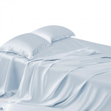 Alice Blue 22 Momme Mulberry Silk Sheet Set UK for Sale