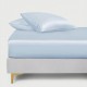 Baby Blue 22 Momme Mulberry Silk Fitted Sheet UK for Sale Baby Blue 22 Momme Mulberry Silk Fitted Sheet UK for Sale