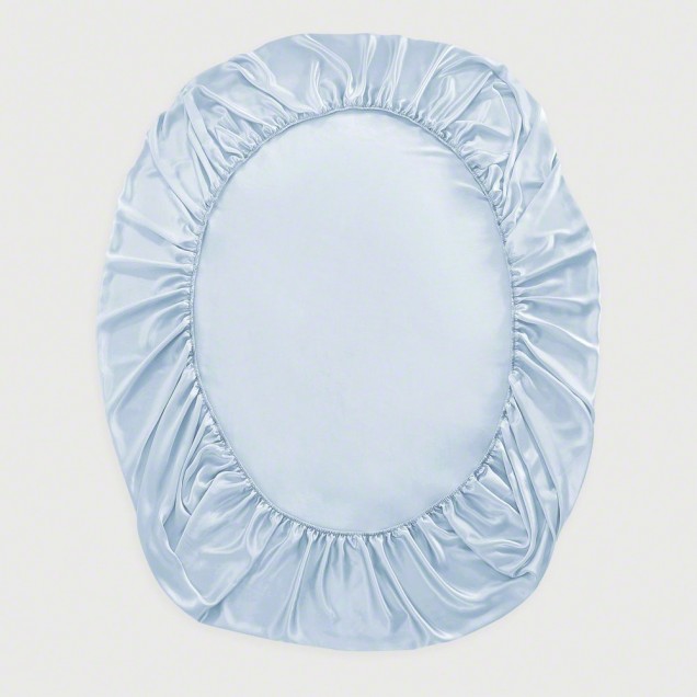 Baby Blue 22 Momme Mulberry Silk Fitted Sheet UK for Sale Baby Blue 22 Momme Mulberry Silk Fitted Sheet UK for Sale