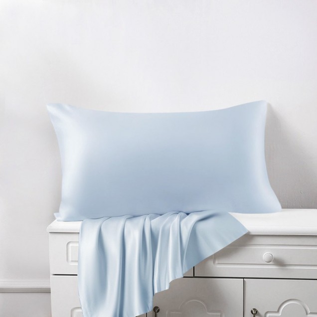 Baby Blue Envelope 22 Momme Mulberry Silk Pillowcase UK for Sale Baby Blue Envelope 22 Momme Mulberry Silk Pillowcase UK for Sale