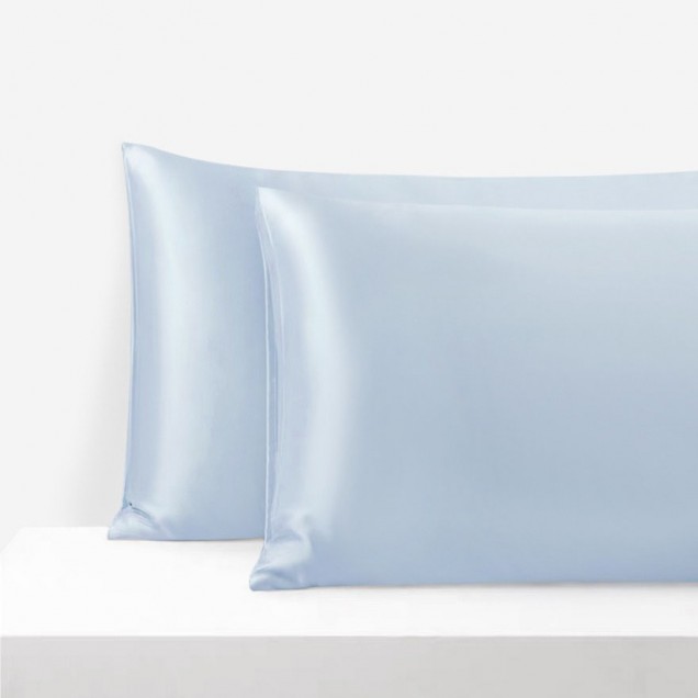 Baby Blue Envelope 22 Momme Mulberry Silk Pillowcase UK for Sale Baby Blue Envelope 22 Momme Mulberry Silk Pillowcase UK for Sale