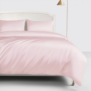 Baby Pink 22 Momme Mulberry Silk Duvet Cover UK for Sale