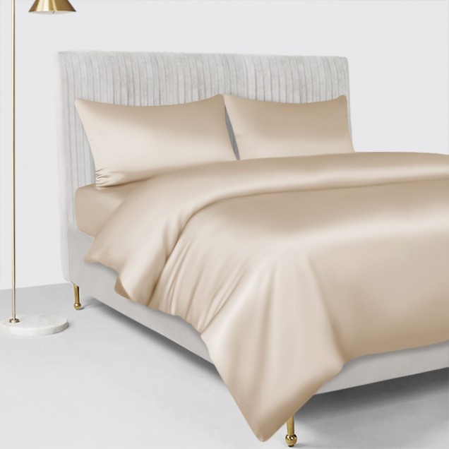 Beige 22 Momme Mulberry Silk Duvet Cover UK for Sale Beige 22 Momme Mulberry Silk Duvet Cover UK for Sale