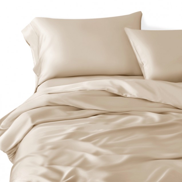 Beige 22 Momme Mulberry Silk Duvet Cover UK for Sale Beige 22 Momme Mulberry Silk Duvet Cover UK for Sale