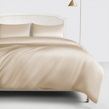 Beige 22 Momme Mulberry Silk Duvet Cover UK for Sale