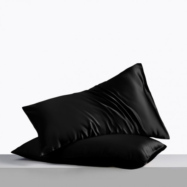 Black Envelope 22 Momme Mulberry Silk Pillowcase UK for Sale Black Envelope 22 Momme Mulberry Silk Pillowcase UK for Sale