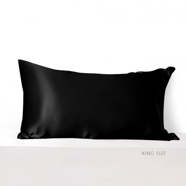 Black Envelope 22 Momme Mulberry Silk Pillowcase UK for Sale Black Envelope 22 Momme Mulberry Silk Pillowcase UK for Sale