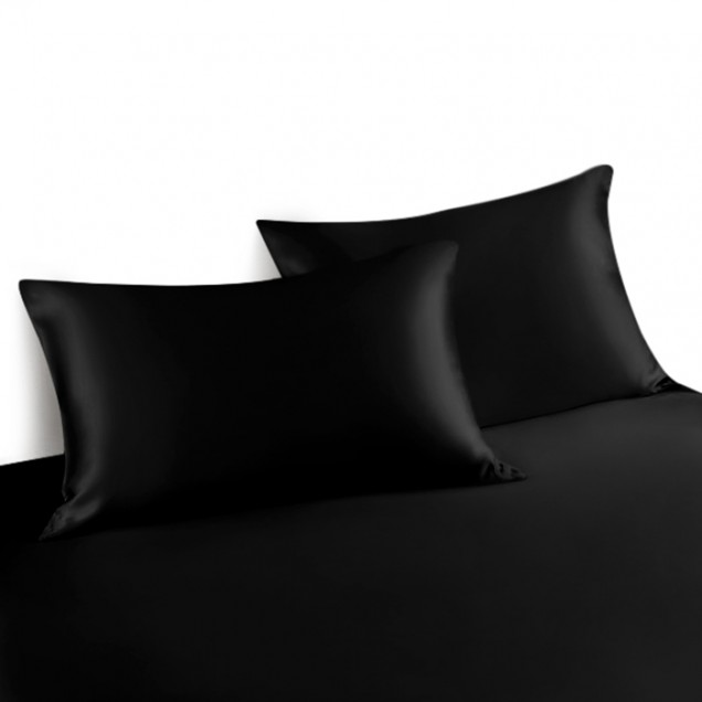 Black Envelope 22 Momme Mulberry Silk Pillowcase UK for Sale Black Envelope 22 Momme Mulberry Silk Pillowcase UK for Sale