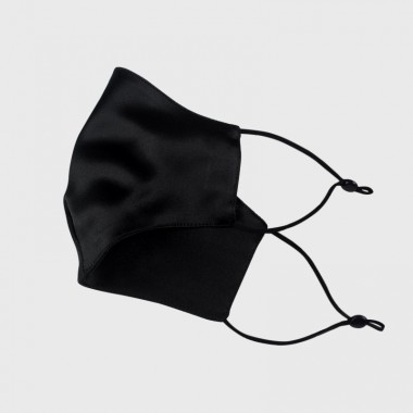 Black Double-Sided 22 Momme Silk Face Mask UK for Sale