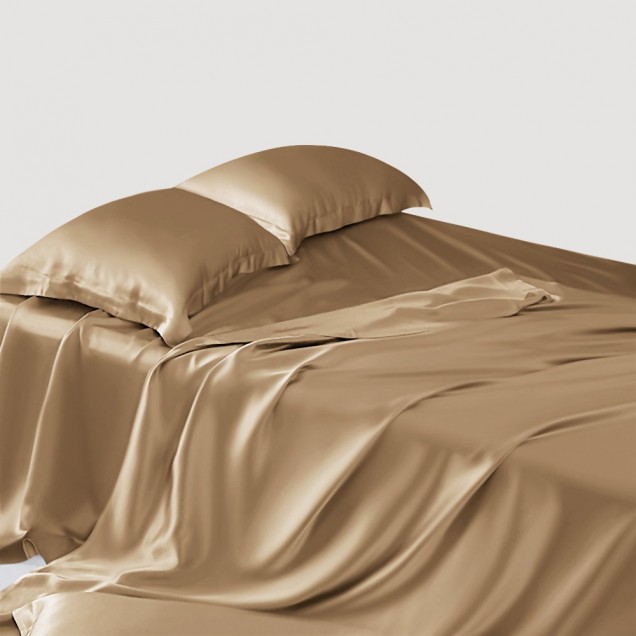 Cappuccino 22 Momme Mulberry Silk Sheet Set UK for Sale Cappuccino 22 Momme Mulberry Silk Sheet Set UK for Sale