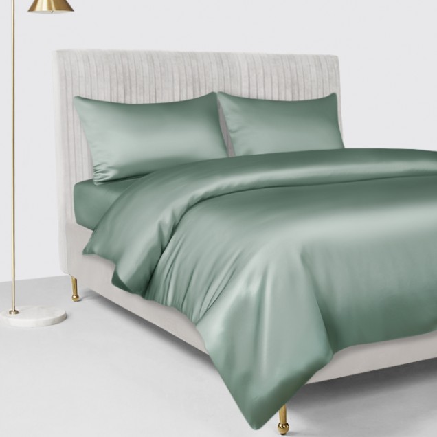 Celadon Green 22 Momme Mulberry Silk Duvet Cover UK for Sale Celadon Green 22 Momme Mulberry Silk Duvet Cover UK for Sale