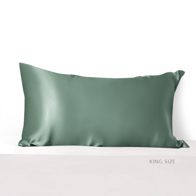 Celadon Green Envelope 22 Momme Mulberry Silk Pillowcase UK for Sale