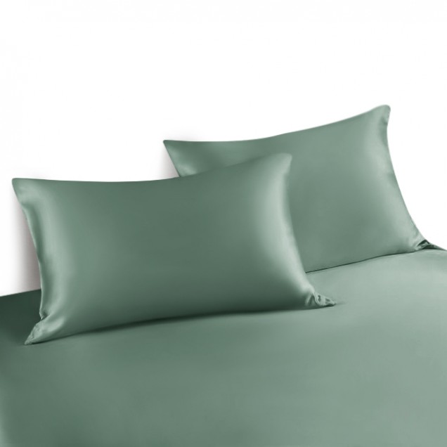 Celadon Green Envelope 22 Momme Mulberry Silk Pillowcase UK for Sale