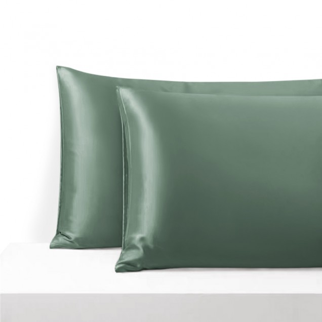 Celadon Green Envelope 22 Momme Mulberry Silk Pillowcase UK for Sale