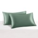 Celadon Green 22 Momme Mulberry Zipper Silk Pillowcase UK for Sale Celadon Green 22 Momme Mulberry Zipper Silk Pillowcase UK for Sale