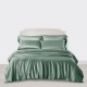 Celadon Green 3 PCS 22 Momme Mulberry Silk Duvet Cover Set UK for Sale Celadon Green 3 PCS 22 Momme Mulberry Silk Duvet Cover Set UK for Sale