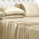 Champagne 22 Momme Mulberry Silk Fitted Sheet UK for Sale Champagne 22 Momme Mulberry Silk Fitted Sheet UK for Sale