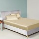 Champagne 22 Momme Mulberry Silk Fitted Sheet UK for Sale Champagne 22 Momme Mulberry Silk Fitted Sheet UK for Sale