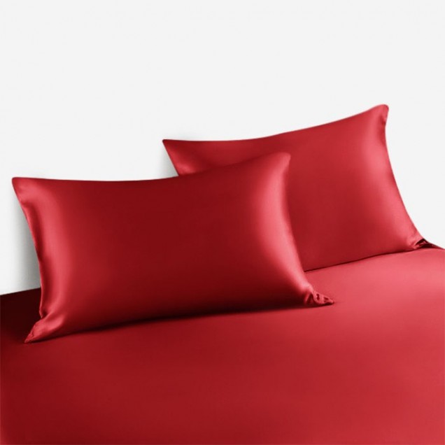 Cherry 22 Momme Mulberry Zipper Silk Pillowcase UK for Sale Cherry 22 Momme Mulberry Zipper Silk Pillowcase UK for Sale