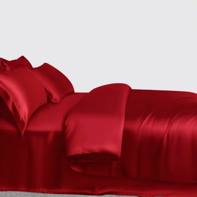 Cherry 3 PCS 22 Momme Mulberry Silk Duvet Cover Set UK for Sale Cherry 3 PCS 22 Momme Mulberry Silk Duvet Cover Set UK for Sale