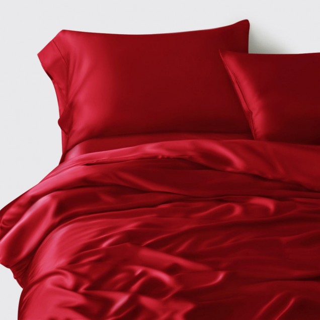 Cherry 3 PCS 22 Momme Mulberry Silk Duvet Cover Set UK for Sale Cherry 3 PCS 22 Momme Mulberry Silk Duvet Cover Set UK for Sale