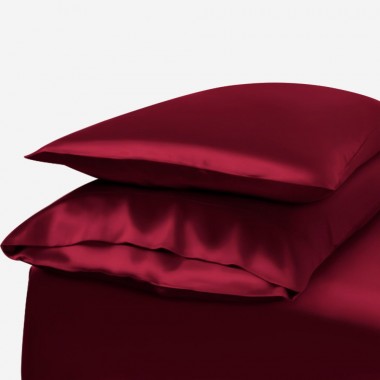Claret Envelope 22 Momme Mulberry Silk Pillowcase UK for Sale