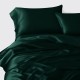 Dark Green 3 PCS 22 Momme Mulberry Silk Duvet Cover Set UK for Sale Dark Green 3 PCS 22 Momme Mulberry Silk Duvet Cover Set UK for Sale