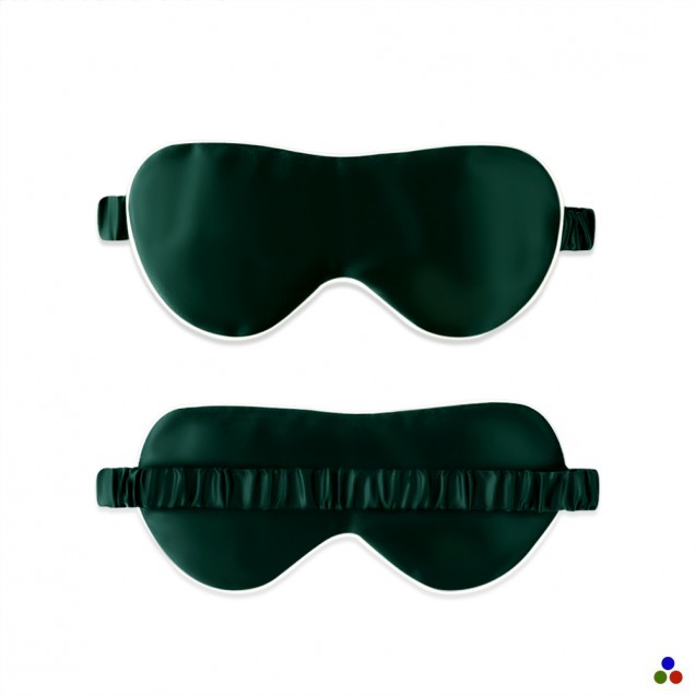 Dark Green & Ivory Suede Rose Silk Eye Mask UK for Sale Dark Green & Ivory Suede Rose Silk Eye Mask UK for Sale