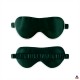 Dark Green & Ivory Suede Rose Silk Eye Mask UK for Sale Dark Green & Ivory Suede Rose Silk Eye Mask UK for Sale