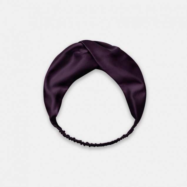 Dark Purple Mulberry Silk Headband UK for Sale Dark Purple Mulberry Silk Headband UK for Sale