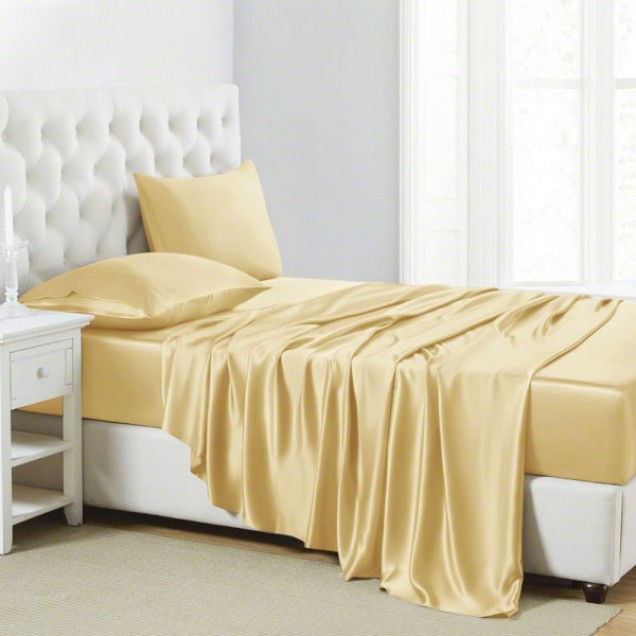 Gold 22 Momme Mulberry Silk Sheet Set UK for Sale Gold 22 Momme Mulberry Silk Sheet Set UK for Sale