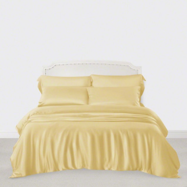 Gold 3 PCS 22 Momme Mulberry Silk Duvet Cover Set UK for Sale Gold 3 PCS 22 Momme Mulberry Silk Duvet Cover Set UK for Sale