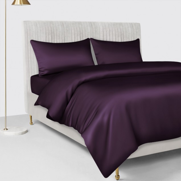 Grape 22 Momme Mulberry Silk Duvet Cover UK for Sale Grape 22 Momme Mulberry Silk Duvet Cover UK for Sale