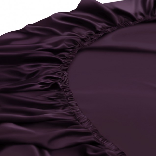 Grape 22 Momme Mulberry Silk Fitted Sheet UK for Sale Grape 22 Momme Mulberry Silk Fitted Sheet UK for Sale