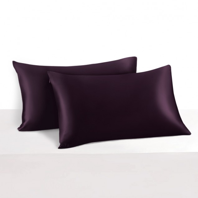 Grape 22 Momme Mulberry Zipper Silk Pillowcase UK for Sale Grape 22 Momme Mulberry Zipper Silk Pillowcase UK for Sale