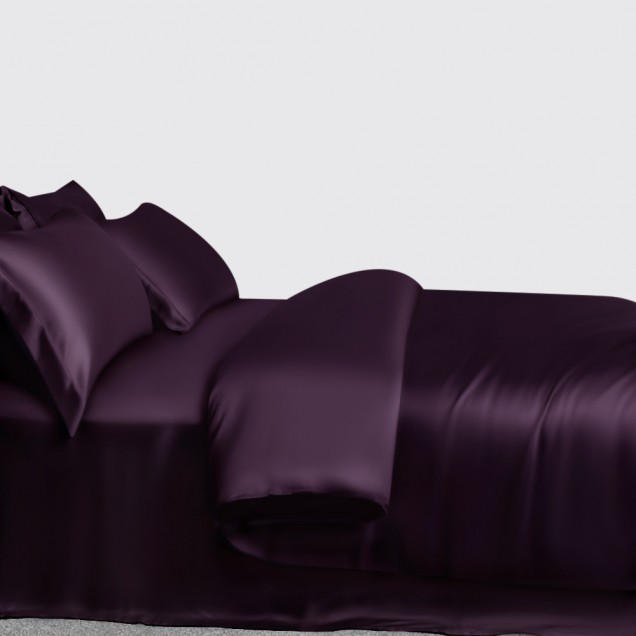 Grape 3 PCS 22 Momme Mulberry Silk Duvet Cover Set UK for Sale Grape 3 PCS 22 Momme Mulberry Silk Duvet Cover Set UK for Sale