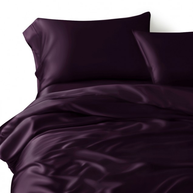 Grape 3 PCS 22 Momme Mulberry Silk Duvet Cover Set UK for Sale Grape 3 PCS 22 Momme Mulberry Silk Duvet Cover Set UK for Sale