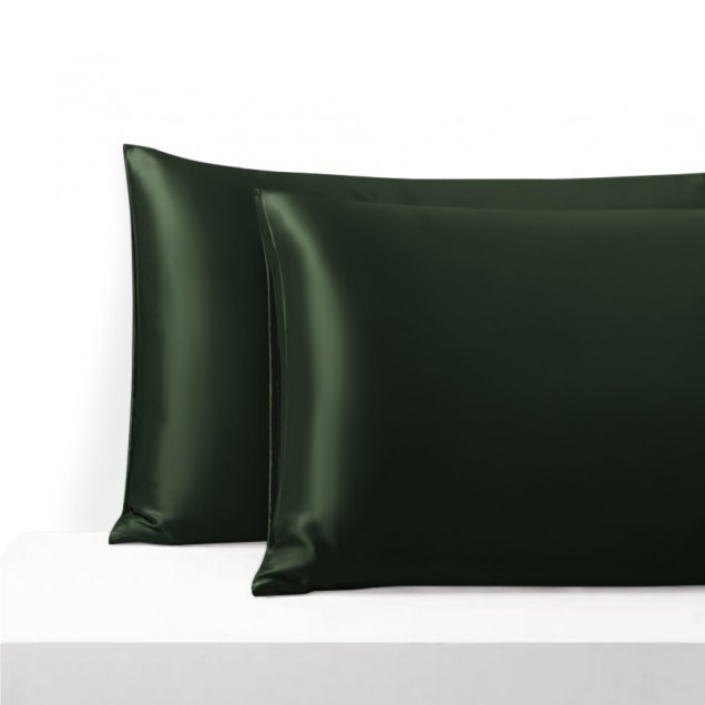 Hunter Green Envelope 22 Momme Mulberry Silk Pillowcase UK for Sale Hunter Green Envelope 22 Momme Mulberry Silk Pillowcase UK for Sale