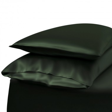 Hunter Green Envelope 22 Momme Mulberry Silk Pillowcase UK for Sale