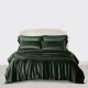 Hunter Green 3 PCS 22 Momme Mulberry Silk Duvet Cover Set UK for Sale Hunter Green 3 PCS 22 Momme Mulberry Silk Duvet Cover Set UK for Sale
