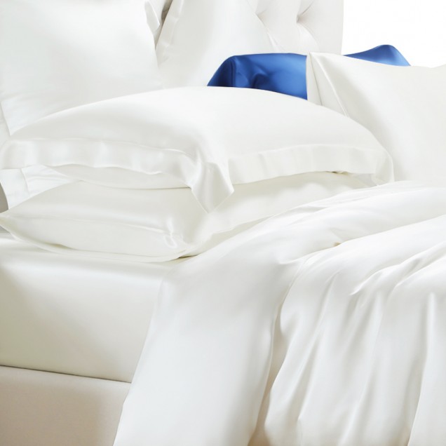 Ivory 22 Momme Mulberry Silk Fitted Sheet UK for Sale Ivory 22 Momme Mulberry Silk Fitted Sheet UK for Sale