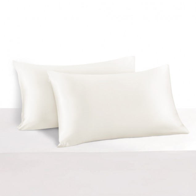 Ivory 22 Momme Mulberry Zipper Silk Pillowcase UK for Sale Ivory 22 Momme Mulberry Zipper Silk Pillowcase UK for Sale