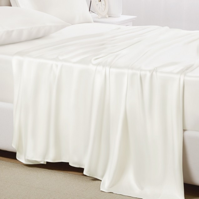 Ivory 22 Momme Mulberry Silk Sheet Set UK for Sale Ivory 22 Momme Mulberry Silk Sheet Set UK for Sale