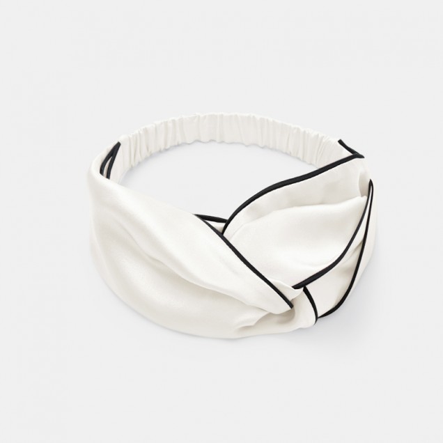 Ivory & Black Silk Headband UK for Sale Ivory & Black Silk Headband UK for Sale