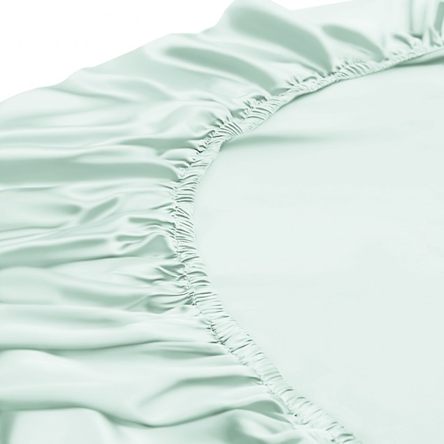 Light Cyan 22 Momme Mulberry Silk Fitted Sheet UK for Sale Light Cyan 22 Momme Mulberry Silk Fitted Sheet UK for Sale
