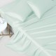 Light Cyan 22 Momme Mulberry Silk Flat Sheet UK for Sale