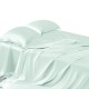 Light Cyan 22 Momme Mulberry Silk Flat Sheet UK for Sale